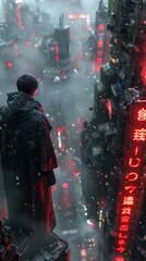 Bring the dystopian detective to life with a modern twist by blending futuristic elements in a CG 3D format Experiment with unexpected camera angles