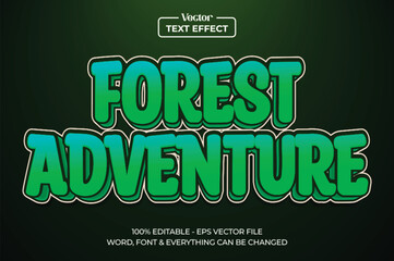 Editable text effect - forest style