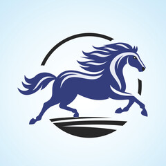 Illustration vector graphic of Running Horse Logo