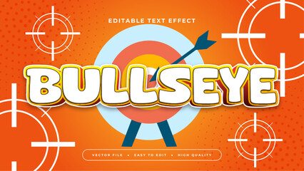 Orange yellow and white bullseye 3d editable text effect - font style