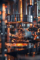 Quantum Computer Processing Data in a Cutting-Edge 3D Laboratory