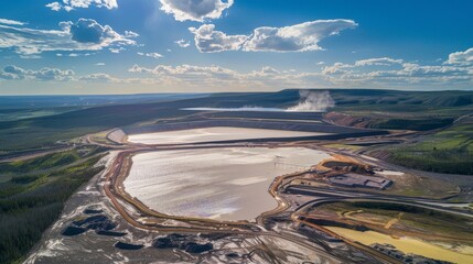 Reclaimed Beauty: Aerial Photography of Tailings Ponds in Mining Operations