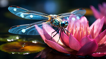 dragonfly on a leaf
