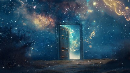 Doorway to a Starry Universe A Double Exposure of Mystery and Space
