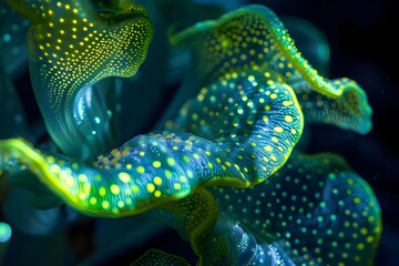Bioluminescent Alien Lifeform A Pulsating Glow of Exotic Flora