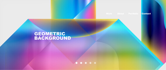 Glassmorphism geometric abstract background. Vector Illustration For Wallpaper, Banner, Background, Card, Book Illustration, landing page