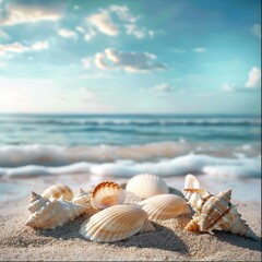 Sea Shell Background Illustration