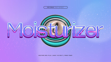 Brown purple violet and blue moisturizer 3d editable text effect - font style