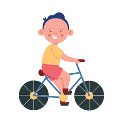 boy riding bicycle