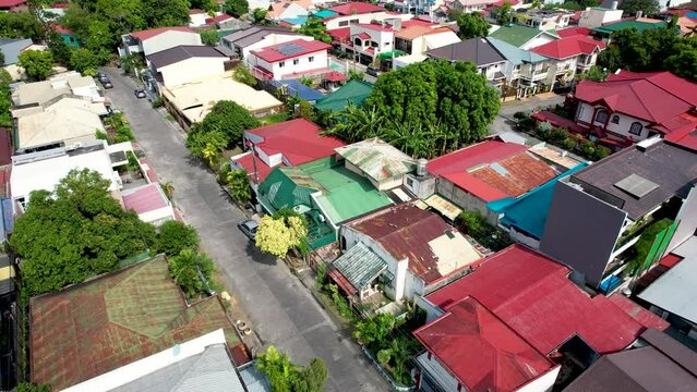 Aerial of BF Resort Village. A typical middle class subdivision in Metro Manila.