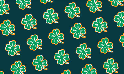 four leaves shamrock pattern
