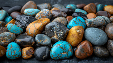 chocolate easter eggs,
 Indian Stone with Black Teal Rock Gemstones Phot