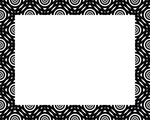 black and white frame with ornament