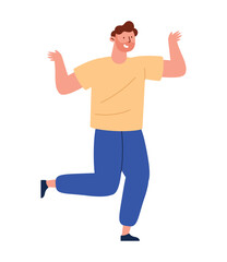 yellow day cheerful man