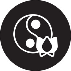 yin yang glyph icon