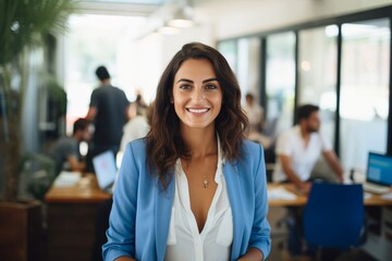 Smiling professional woman in office