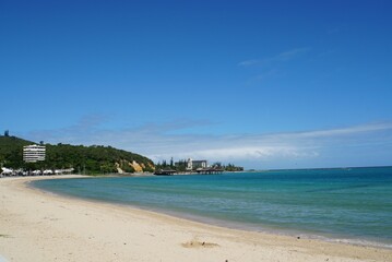 Plage de l'Anse Vata Beach with Blue Sky - New Caledonia