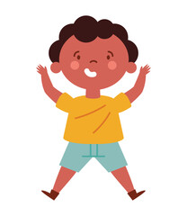 yellow day cheerful boy