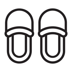 slipper line icon
