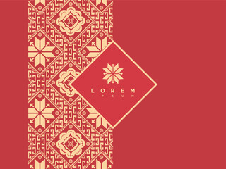 songket ulos Seamless Pattern Indonesian Traditional Batik Motifs Design Template