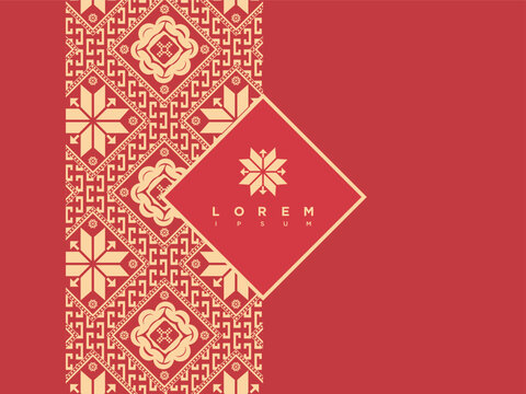 songket ulos Seamless Pattern Indonesian Traditional Batik Motifs Design Template