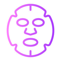 facial mask gradient icon