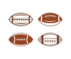 rugby ball icon american football vector design simple flat modern style collections isolated