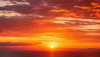 sunset over the ocean