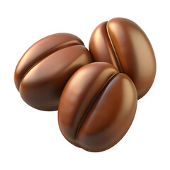 Fototapeta premium Coffee beans on a transparent background promoting its enjoyable taste and amazing aroma