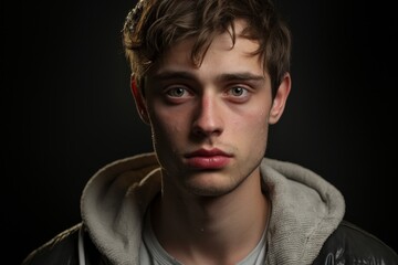 Fototapeta premium Brooding young man with intense gaze
