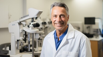 Smiling doctor in medical office