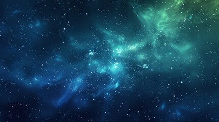 Cosmic dance of stars and nebulae in a mesmerizing blue galaxy