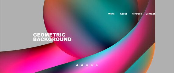 Dynamic flowing shapes concept design composition. Vector Illustration For Wallpaper, Banner, Background, Card, Book Illustration, landing page