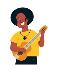reggae man with guitar