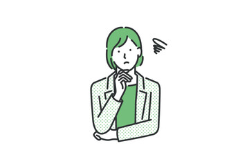 悩むビジネスウーマン