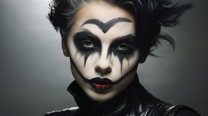 dramatic gothic makeup portrait