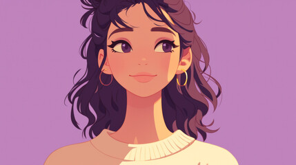 A girl with long hair and a white shirt is smiling