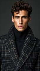 Fototapeta premium Achieve a suave look with a textured crop, exuding confidence and charisma effortlessly.