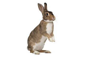 Obraz premium isolated cute rabbit , GENERATIVE AI