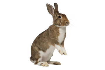 Obraz premium isolated cute rabbit , GENERATIVE AI