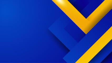 Colorful blue and yellow geometric background with fluid gradient shapes