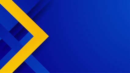 Colorful blue and yellow geometric background with fluid gradient shapes