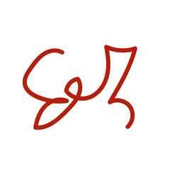 Tangled squiggly abstract line vector 