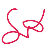 Tangled squiggly abstract line vector 