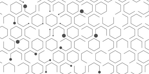 Vector modern seamless geometry pattern hexagon, black and white abstract geometric background,