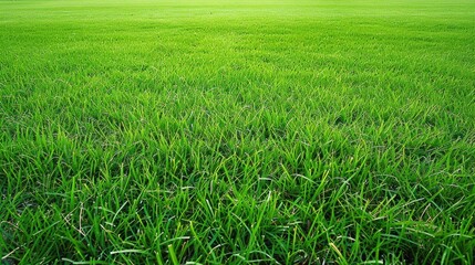 Obraz premium Lush green meadow background, sunny weather