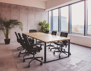 Fototapeta premium Cozy Office Meeting Space Interior