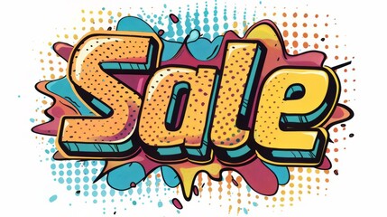 The word Sale created in Pop Art.