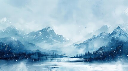 whispers of winter winds in the mountains