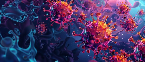 Obraz premium Adenovirus banner illustration